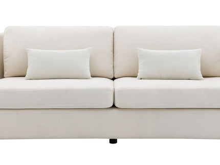 Mariko - Linen 3 Pieces Living Room Set - Beige
