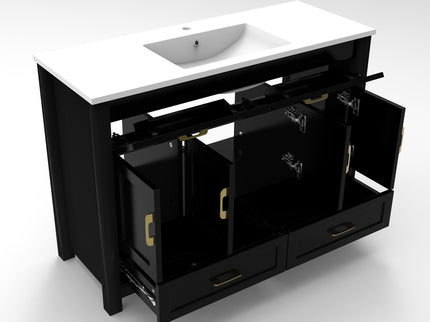 Bathroom Vanity With Sink Combo, 4 Soft Close Doors And 4 Drawers