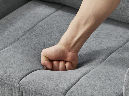 Upholstered Convertible Sleeper Sofa With 5 Position Backrest, Side Pockets, Storage