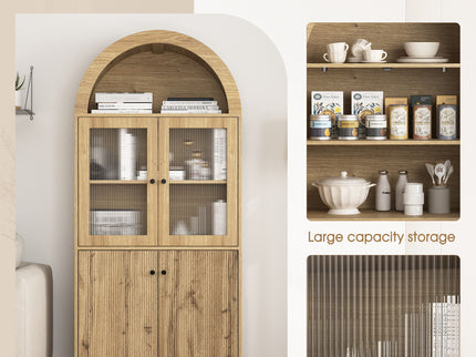Modern Tech Inspired Dome Cabinet With LED Lighting