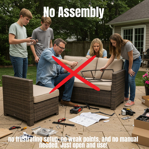 Chic Wide Outdoor Loveseat With Cushions