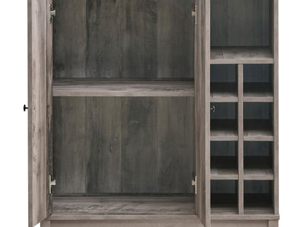 Wine Cabinet With 2 Doors - Gray