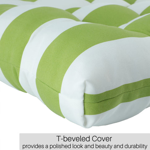 2 Piece High Back Patio Chair Cushion Set, Tufted Adirondack And Rocking Chair Cushions