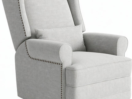 Extra Wide Swivel Recliner Glider Chair With Footrest