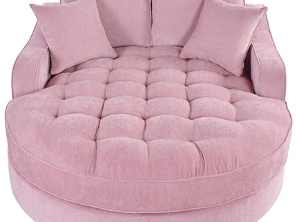 Modern Chaise Lounge Upholstered Sofa Couch With Tufted Seat And Detachable Pillows For Living Room