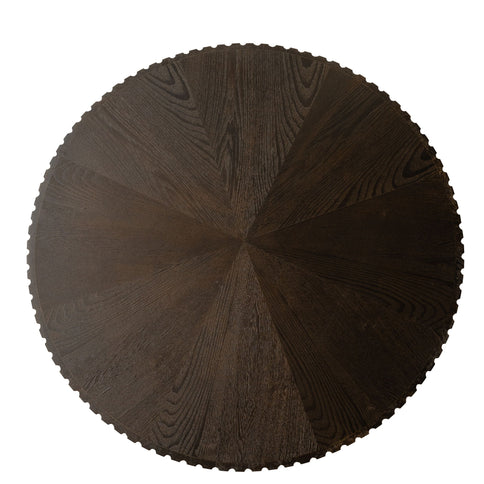 Round Retro Coffee With Solid Wood Legs