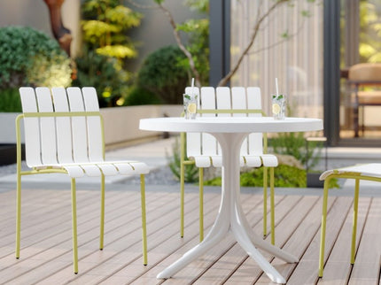 4 Piece Set Of Modern Color Block Designed Single Chairs