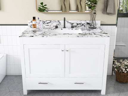Bathroom Vanity With Storage - White