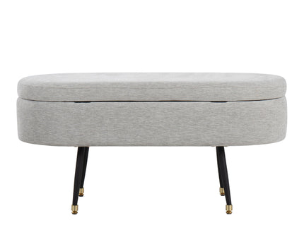 Harvey - Contemporary Storage Bench - Black / Light Gray
