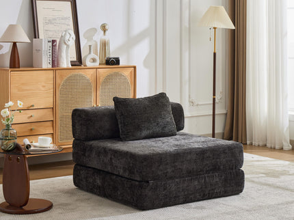 Convertible Floor Sofa Bed With Fixed Shape Frame For Living Room