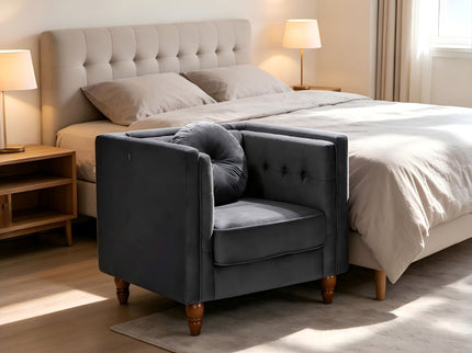 Chesterfield Accent Tufted Square Arm Side Chair