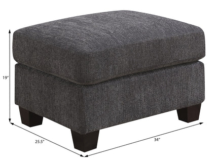 Ottoman - Gray - Wood