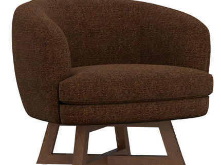 Swivel Accent Chair With Sculptural Base
