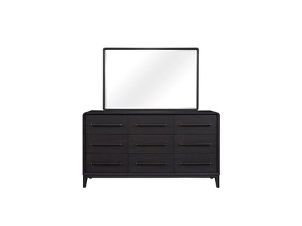 Rectangle Wood Mirror - Black