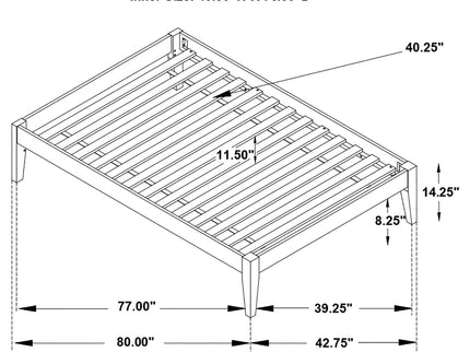 Sophie - Platform Bed Base With Slatted Design