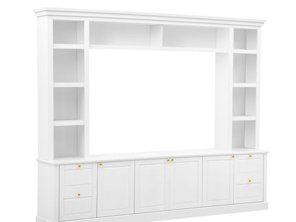 All-In-One TV Stand With Bookcase For TVs Up To 70"