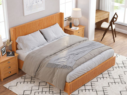 Platform Bed Frame With Headboard, Floor Standing Design