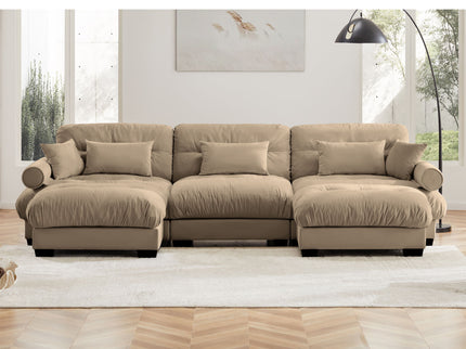 Super Comfort Oversized Modular Sectional Sofa With Movable Ottoman