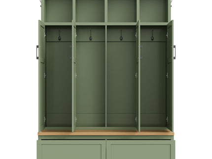 Hall Tree With 4 Hidden Cabinets