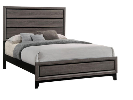 Queen Panel Bed Accents - Gray