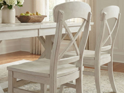 Harola - Cross-Back Dining Side Chairs In (Set of 2) - Smoky White