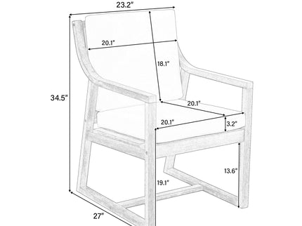 Outdoor Chair Set With Frame And Cushion For Patio - Brown