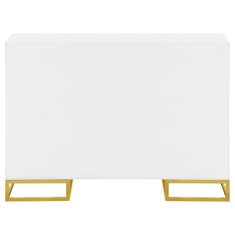 Synchrony - 2 Door Accent Cabinet With Art Deco Trim - White