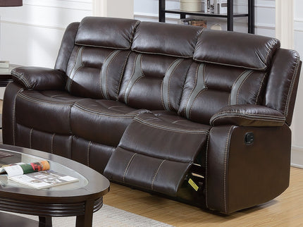 Modern Reclining Sofa With Pillow Arms And Headrest