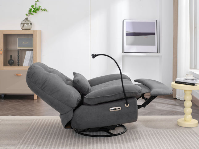 Power Recliner Swivel Glider USB Charger With tooth Music Player, Sleep, Working, Game And Leisure