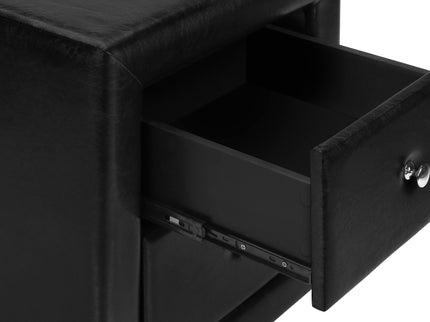 Nightstand, Storage Drawer Versatile Use, Upholstered, Transitional