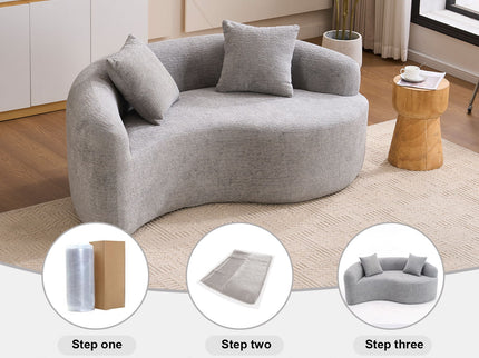 Tai Chi - Curved Dual Depth Loveseat