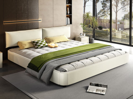 Cloud Bed Frame With Oversized Padded Movable Headboard
