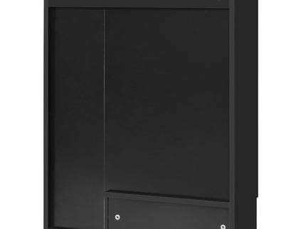 Modern 3 In 1 Bathroom Mirror Cabinet With Adjustable Shelf & Towel Bar