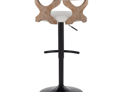 Gardenia - Contemporary Adjustable Barstool & Swivel With Rounded T Footrest (Set of 2)