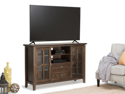 Artisan - Tall TV Media Stand - Natural Aged Brown