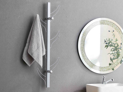 Vertical Eight Hook Coat Rack Wall Mount