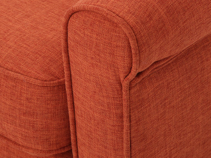 Classic Loveseat With Rolled Armrests And Button Tufting