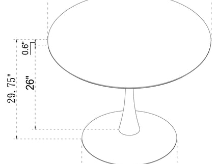Round Dining Table With Pedestal Base - White