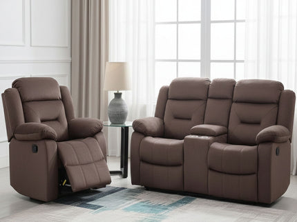 Contemporary Living Room Set With Pillow Arms And Headrest Support