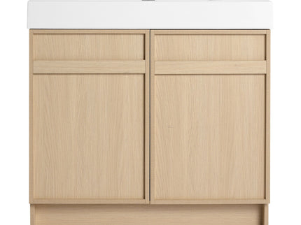 Freestanding Bathroom Vanity With Resin Sink & Soft Close Cabinet Doors
