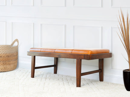 Maddox - Bench - Rustic / Tan