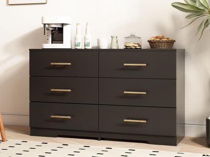 Large 6 Drawers Chest Of Drawer Dressers Table With Handle