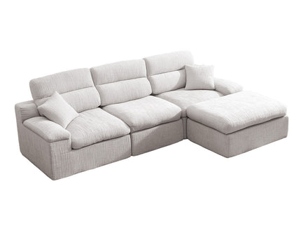 Corner Chaise Sofa With High Backrest