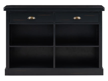 Console Table With 2 Drawers And Open Shelves
