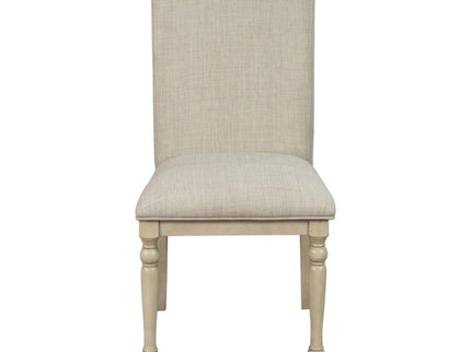 Fiona - Upholstered Dining Chair With Turned Legs (Set of 2) - Light Gray