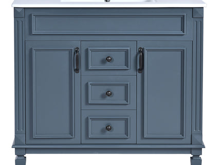 Bathroom Vanity With Top Sink, Mirror Cabinet, 2 Soft Closing Doors & 2 Drawers