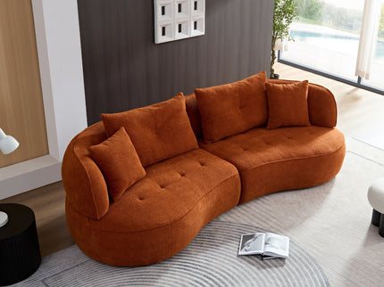 Modular Sofa, Durable Fabric, Solid Wood Frame, High Density Sponge Padding, Seating For 4