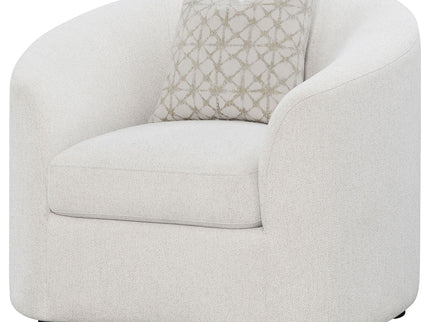 Rory - Sloped Arms Chair With Pillow - White