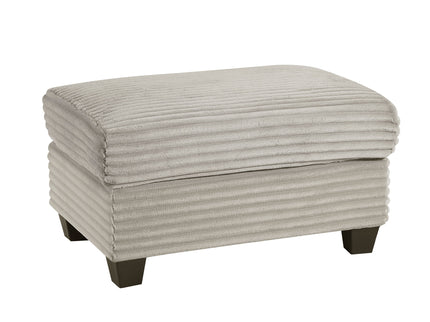 Upholstered U-Shaped Sectional Sofa With Movable Ottoman And Side Storage Pockets