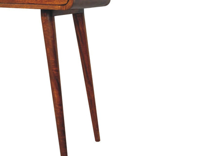 Triple Curved Console Table - Brown